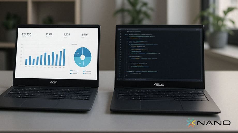 Acer vs Asus notbuk Nano Computers