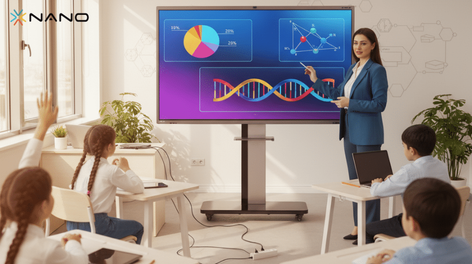 Tədris üçün ağıllı lövhə müəllimin rəqəmsal materiallarla dərs izahını asanlaşdırır. Horion M6APRO 4K ekran və AI kamera ilə dərsləri necə interaktiv edir?