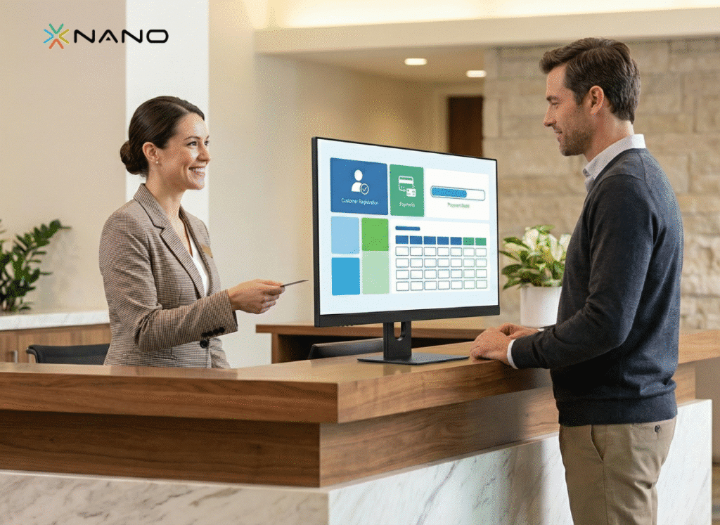 Resepşn və müştəri xidmətləri üçün ideal monoblok